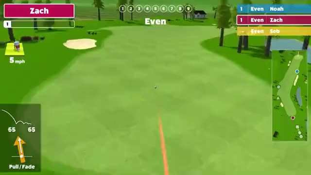 Awesome Golf (Great Detail Ltd) software, course play (frame from the maker's own video)