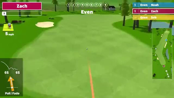 Awesome Golf (Great Detail Ltd) software, course play (frame from the maker's own video)