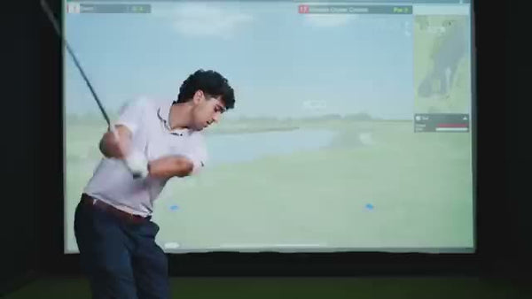 FlightScope FS Golf course play (frame from the maker's own video)