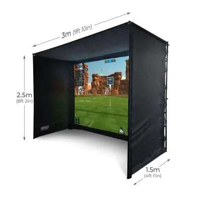SimSpace SIM 2 golf simulator enclosure minimum ceiling height and depth requirements