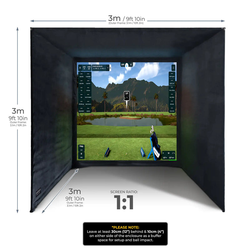 SimSpace Sim 5 dimensions: 3m wide, 3m high, 3m deep