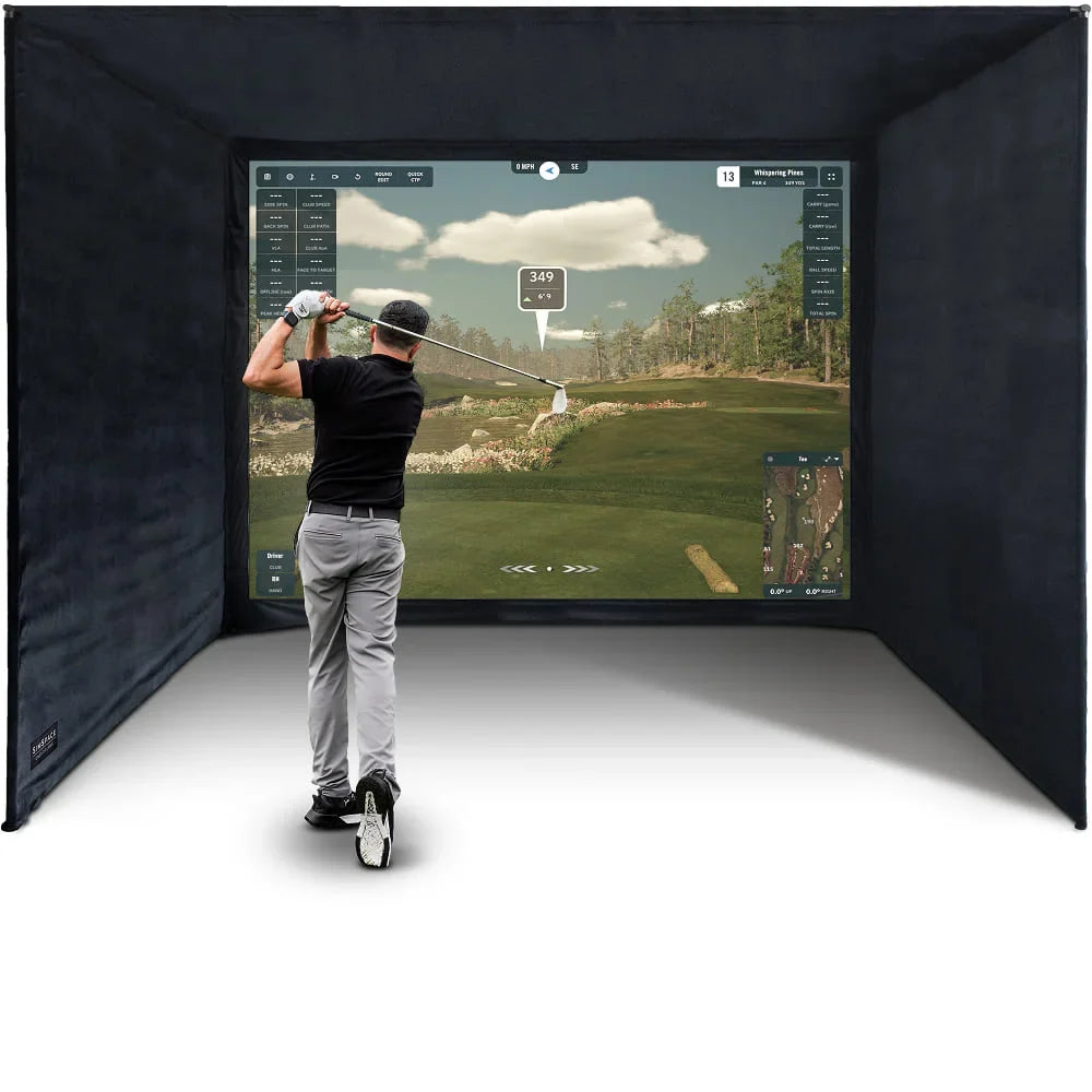 SimSpace Sim 6 enclosure with golfer