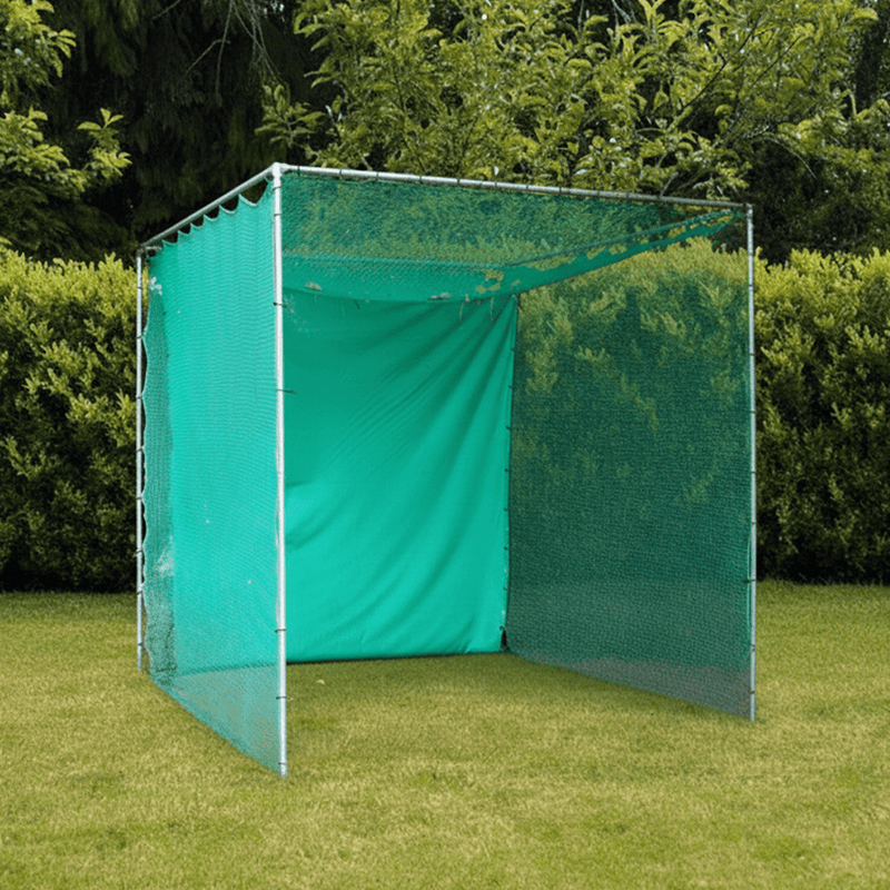 Pro Golf Cage & Hitting Mat Bundle | 3m × 3m × 3m