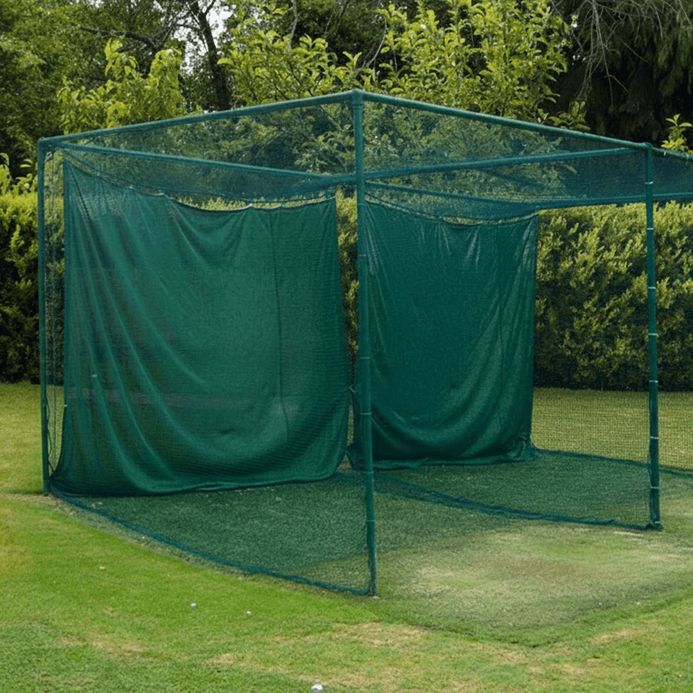 linkscube XL - Golf Cage (3m x 3m x 3.8m) Green - Open Golfer