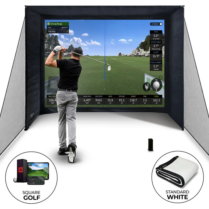 Square Golf Home Golf Simulator Package for Garage - Complete Setup, UK