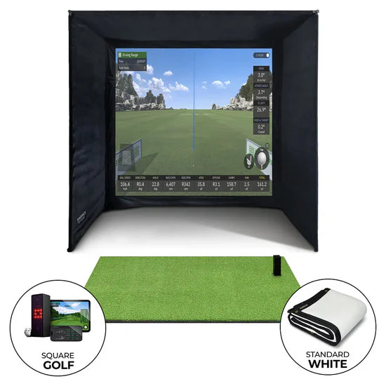 Square Golf Home Golf Simulator Package for Garage - Complete Setup, UK