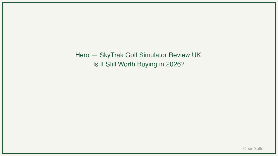 SkyTrak Golf Simulator Review UK: Is It Still Worth Buying in 2026? — featured image