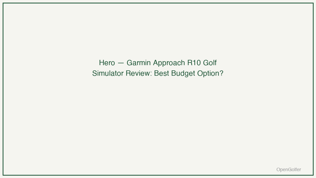 Garmin Approach R10 Golf Simulator Review: Best Budget Option? — featured image