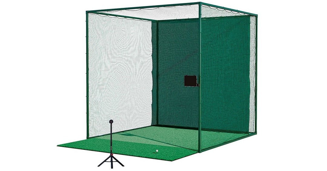 Golf simulator man cave setup — OpenGolfer home golf enclosure