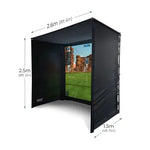SimSpace SIM 1 golf simulator enclosure room space requirements diagram