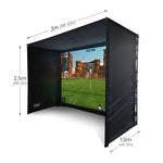 SimSpace SIM 2 golf simulator enclosure minimum ceiling height and depth requirements