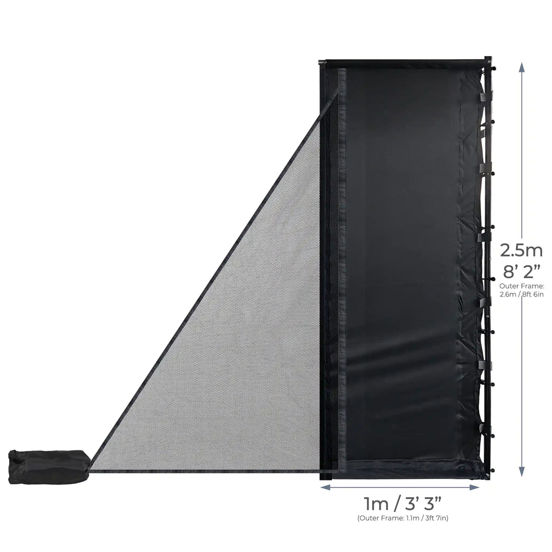 SimSpace SLIM Golf Enclosure 3.3 x 2.5 x 1m (with Side Netting)
