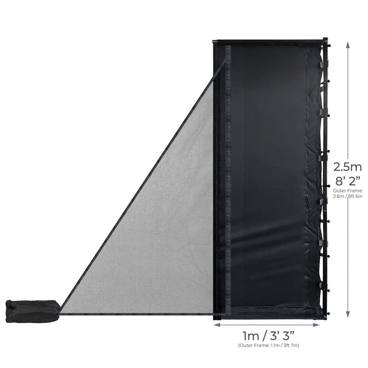 SimSpace SLIM Golf Enclosure 3.3 x 2.5 x 1m (with Side Netting)