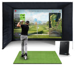 Golfzon WAVE Home Golf Simulator Full Package — SimSpace enclosure with launch monitor