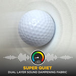 Platinum impact screen sound-dampening feature for quieter golf simulator sessions