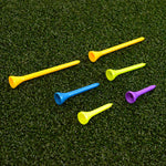 Premium tee turf golf hitting mat with tee positions and fairway-style grass top-down view