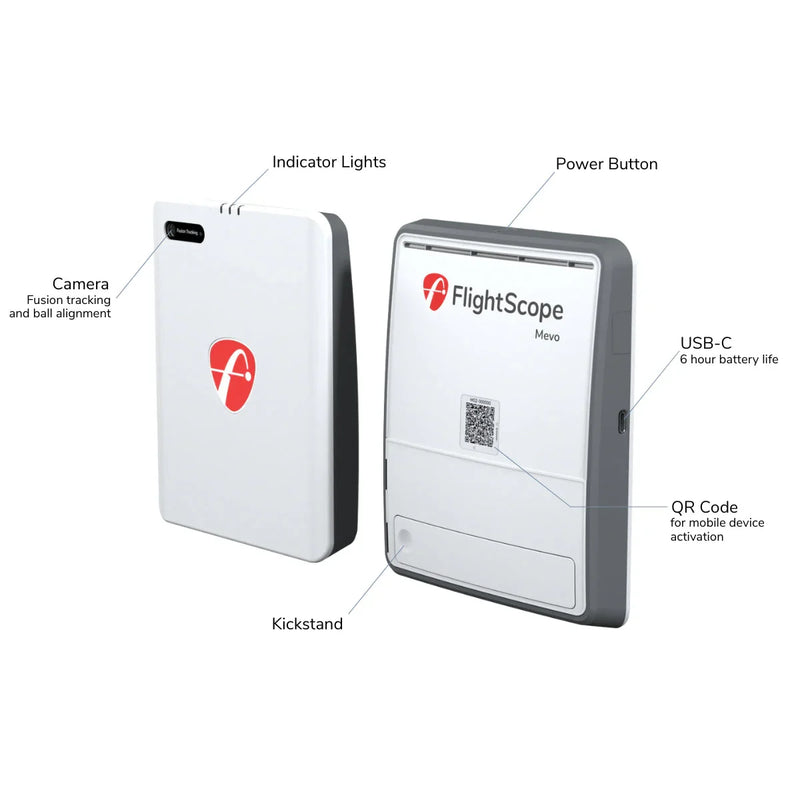 FlightScope Mevo Gen2 launch monitor technical specifications and data parameters