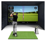 Garmin Approach R50 full simulator package — enclosure, impact screen, hitting mat and R50