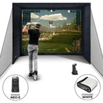 NVisage NEO-E Home Golf Simulator Package for Garage - Complete Setup, UK