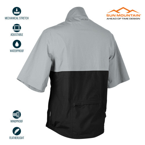 Sun Mountain Monsoon Short-Sleeve Pullover - Platinum/Black