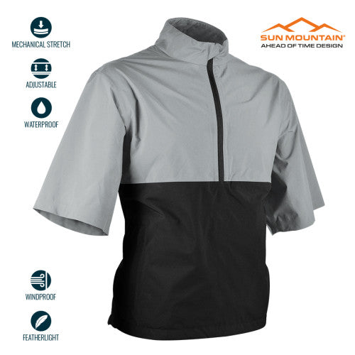 Sun Mountain Monsoon Short-Sleeve Pullover - Platinum/Black