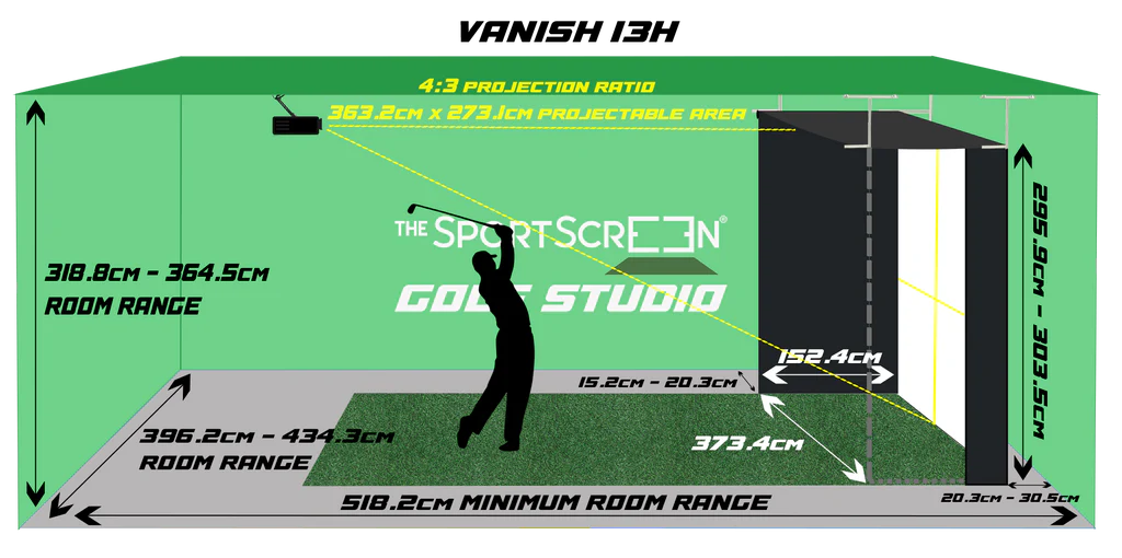 Vanish Series Retractable Golf Enclosure (Vanish 13H)