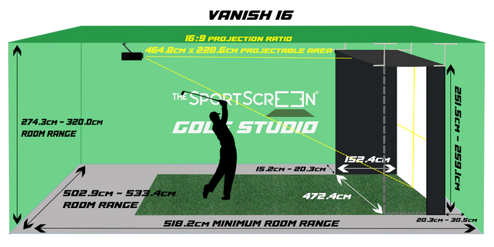 Vanish Series Retractable Golf Enclosure (Vanish 16)