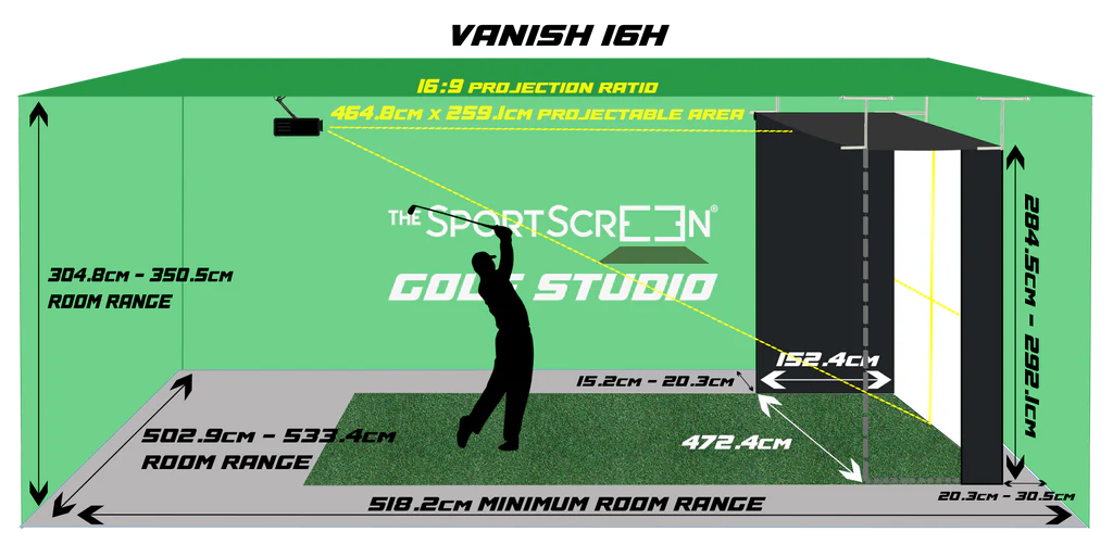 Vanish Series Retractable Golf Enclosure (Vanish 16H)