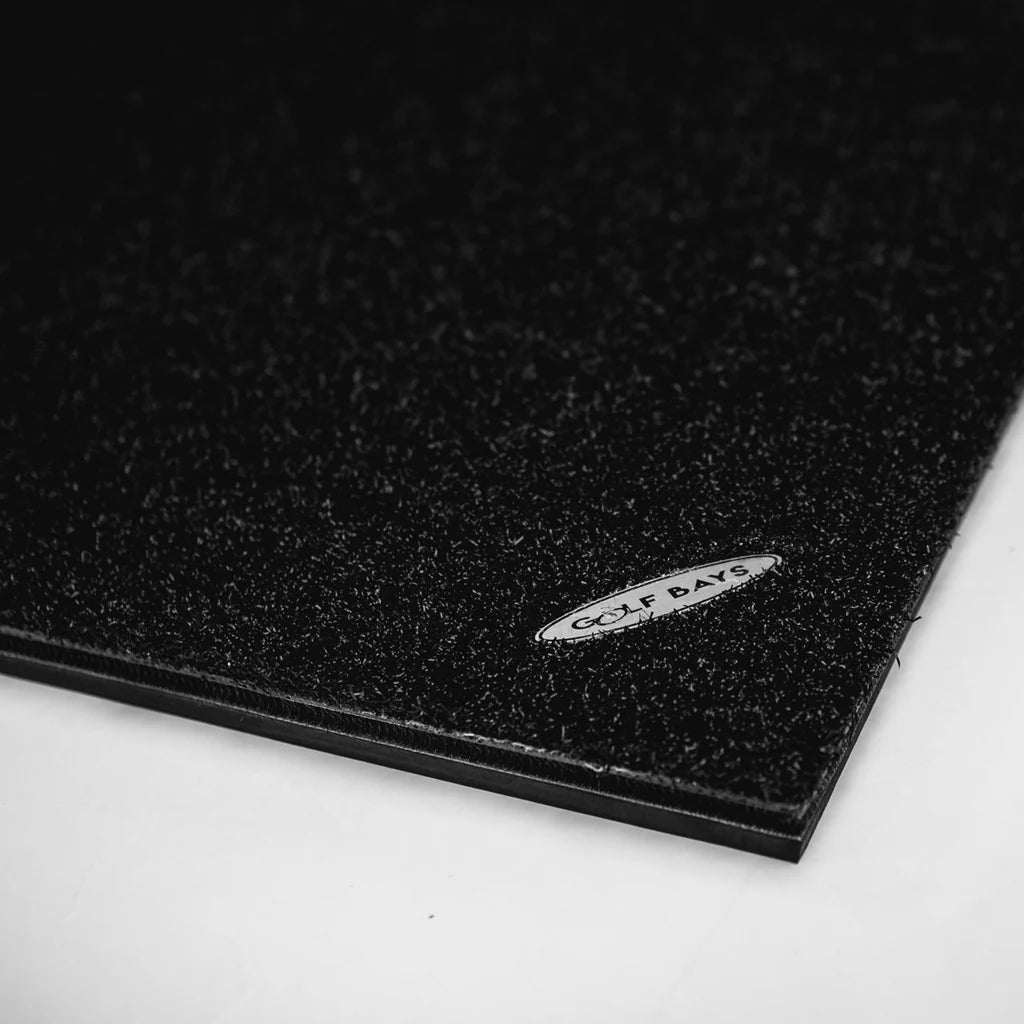 GolfBays Premium Black Hitting Mat 1.5m x 1.5m (4'11 x 4'11)