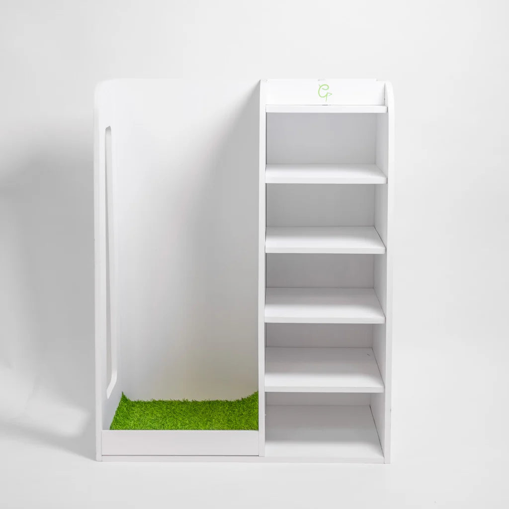 Golfbays Premium Single Bag Display Wooden (White)