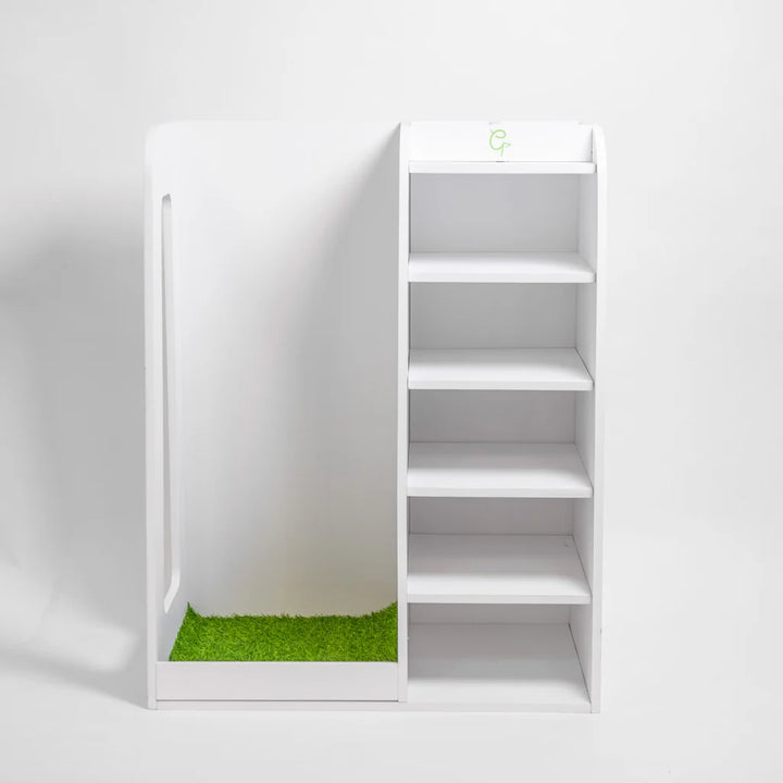 Golfbays Premium Single Bag Display Wooden (White)