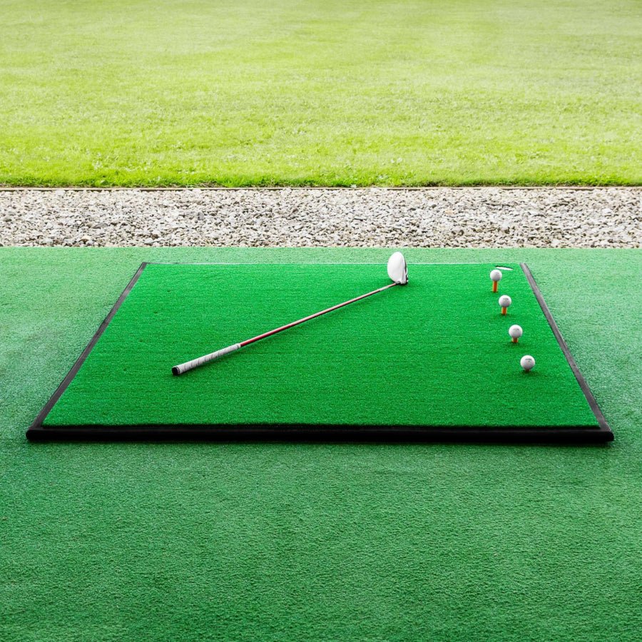 FORB Driving Range Golf Practice Mat [5ft x 5ft] - Open Golfer
