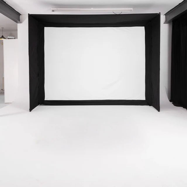 GolfBays EasySim Golf Simulator Enclosure - Open Golfer