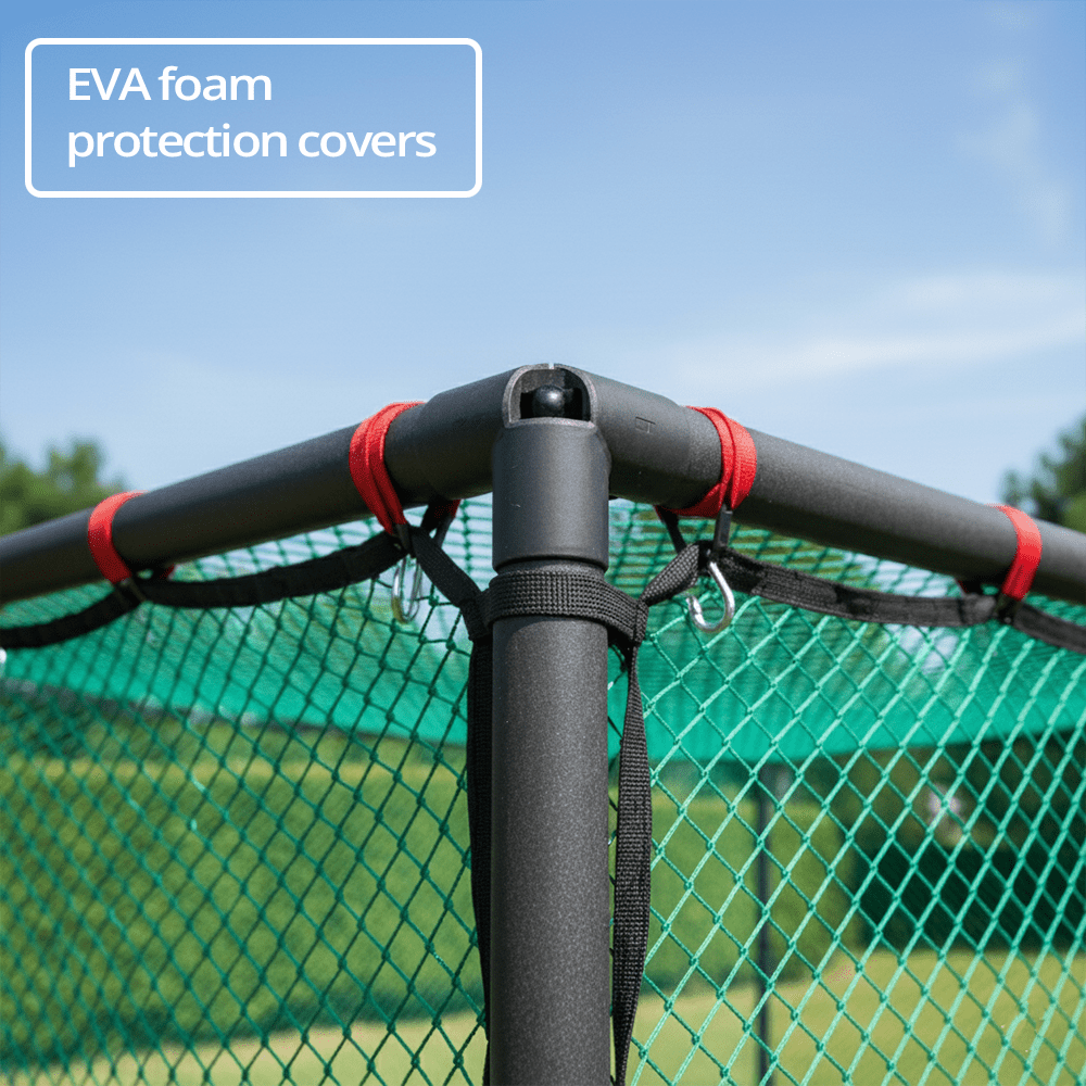 GolfBays Full Swing Golf Practice Driving Net Cage (3m x 3m x 3m) - Open Golfer