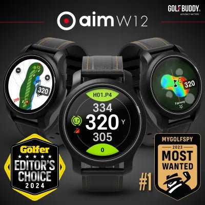 GOLFBUDDY aim W12 Smart Golf GPS Watch - Open Golfer