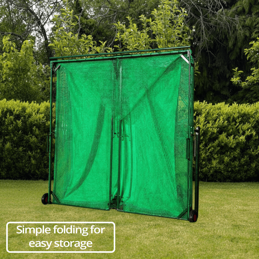 linkscube Foldable - Concertina Golf Cage (3m x 3m x 3.8m) - Open Golfer