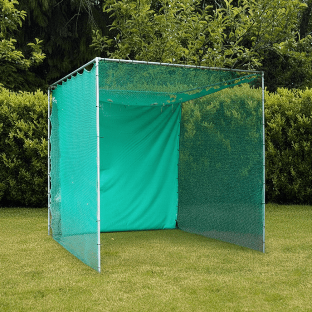 Pro Golf Cage & Hitting Mat Bundle | 3m × 3m × 3m