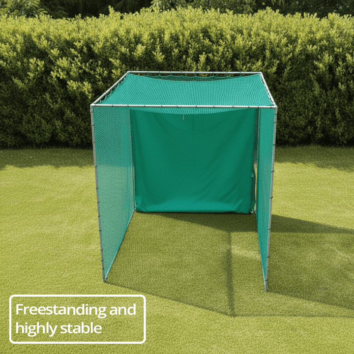 Pro Golf Cage & Hitting Mat Bundle | 3m × 3m × 3m