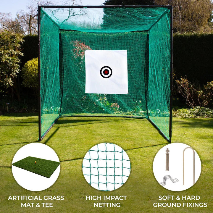 linkscube Lofi - Golf Cage (3m x 3m x 3m) - Open Golfer