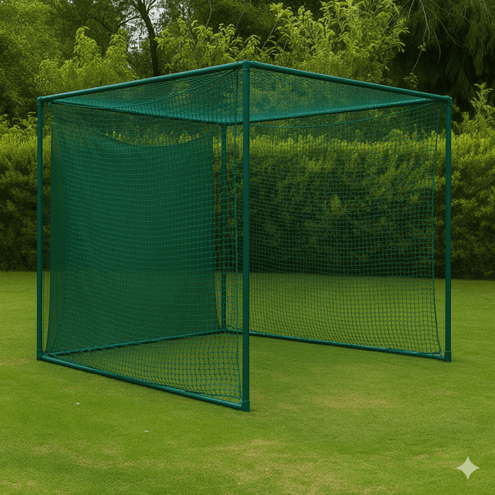 linkscube XL - Golf Cage (3m x 3m x 3.8m) Green - Open Golfer