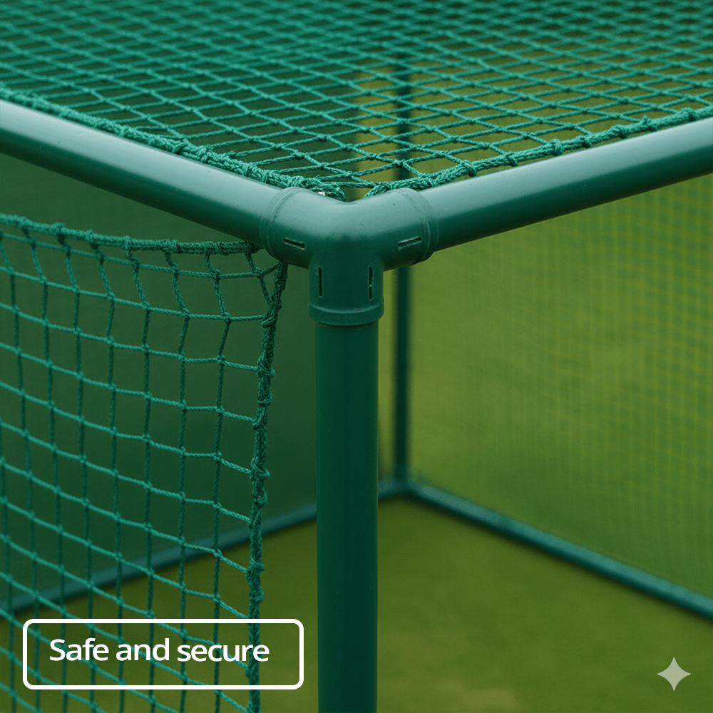 linkscube XL - Golf Cage (3m x 3m x 3.8m) Green - Open Golfer