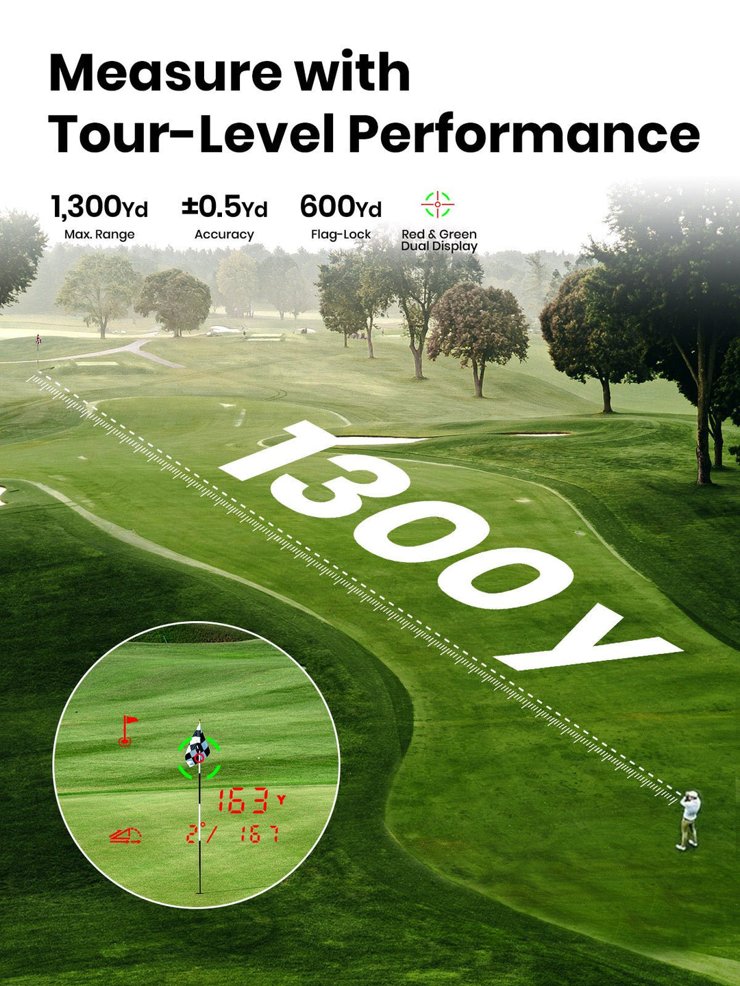 MILESEEY GenePro G1 Touchscreen & GPS Rangefinder - Open Golfer