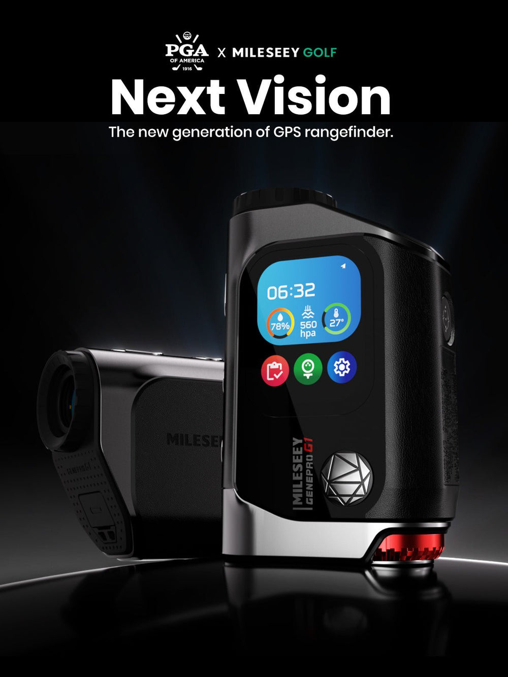 MILESEEY GenePro G1 Touchscreen & GPS Rangefinder - Open Golfer