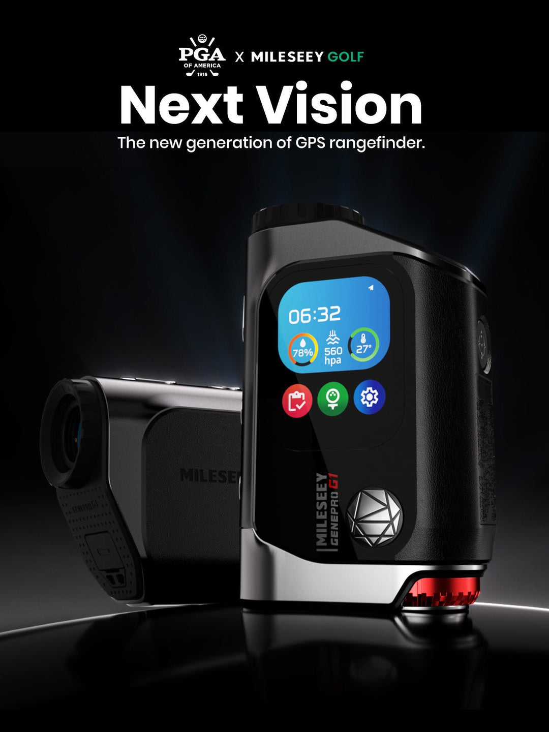 MILESEEY GenePro G1 Touchscreen & GPS Rangefinder - Open Golfer