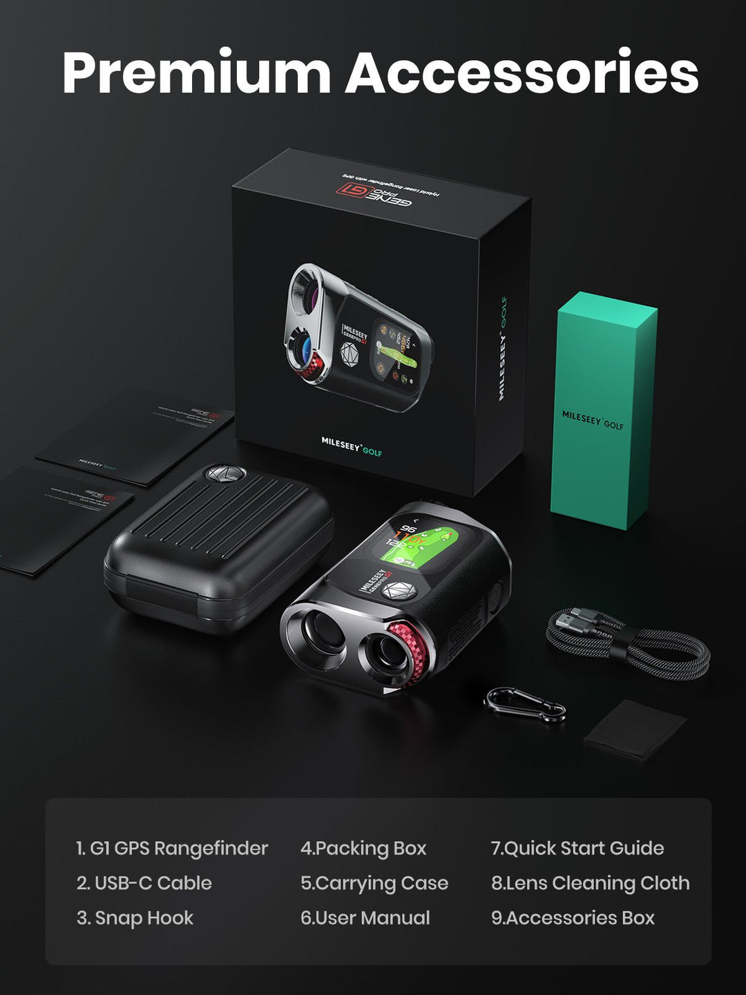 MILESEEY GenePro G1 Touchscreen & GPS Rangefinder - Open Golfer