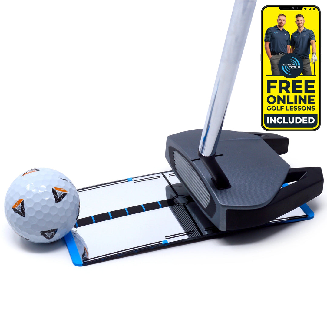 Full swing practice using Mini-Max Training Mirror and large golf nets