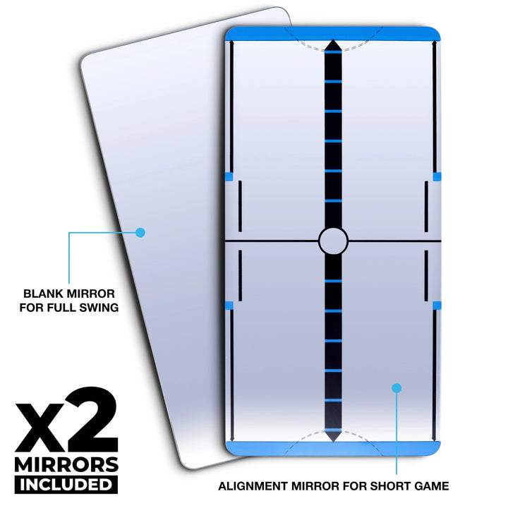 Compact training mirror designed for use with outdoor golf practice nets