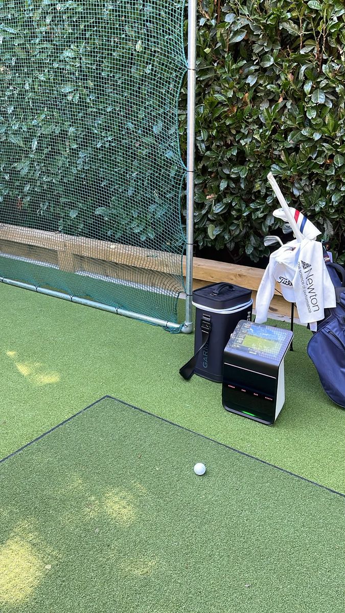 A real OpenGolfer customer golf cage in a UK garden