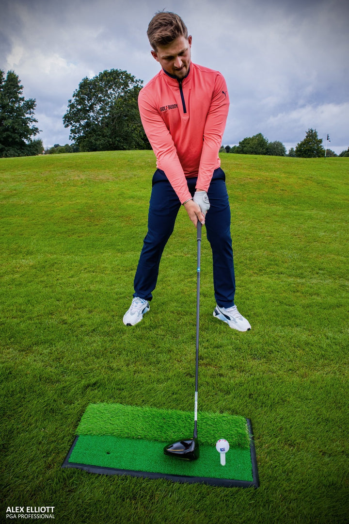 PGA TOUR Launch Pad Pro 2 In 1 Mat - Open Golfer