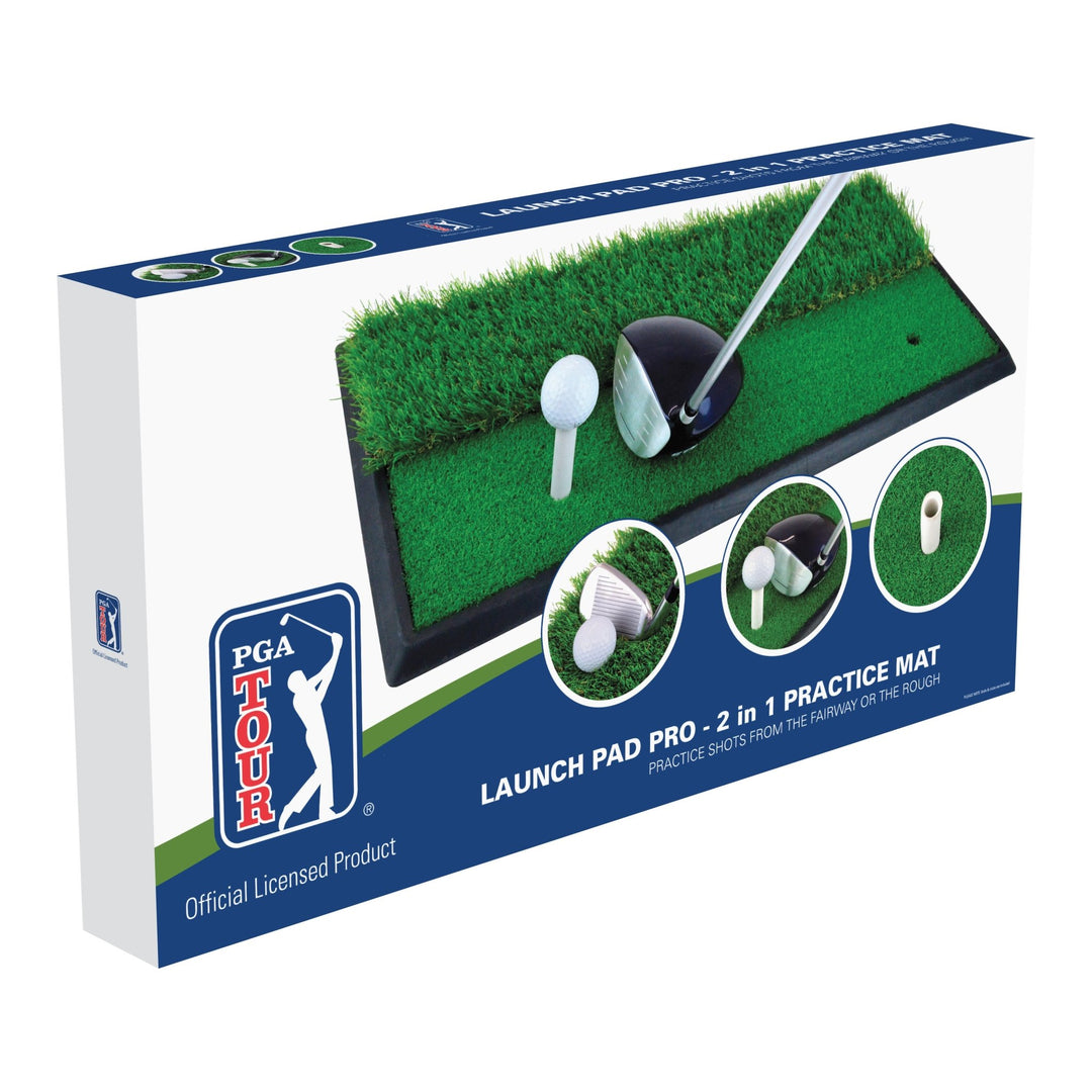 PGA TOUR Launch Pad Pro 2 In 1 Mat - Open Golfer